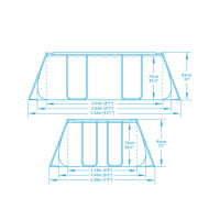 Bazén Power Steel 2,82 x 1,96 x 0,84 m s kartušovou filtrací