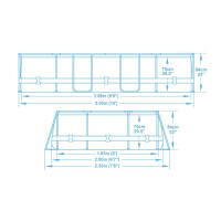 Bazén Power Steel 3,05 x 2 x 0,84 m s kartušovou filtrací