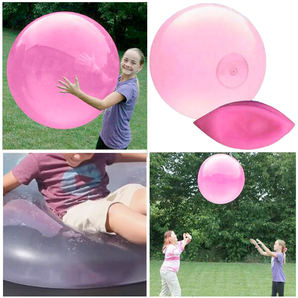 Míč Bubble Ball 2v1 120 cm růžový